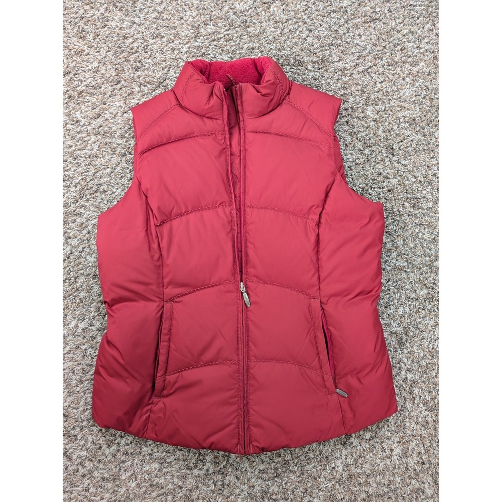 Eddie Bauer Premium Goose Down Puffer Vest‎ Red Mens Small